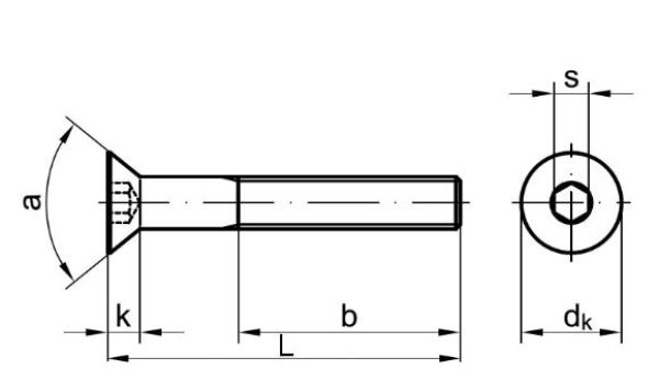 10.9-7991-M5X20 M5x20 Senkkopf-/Innensechskantschrauben 10 Stück